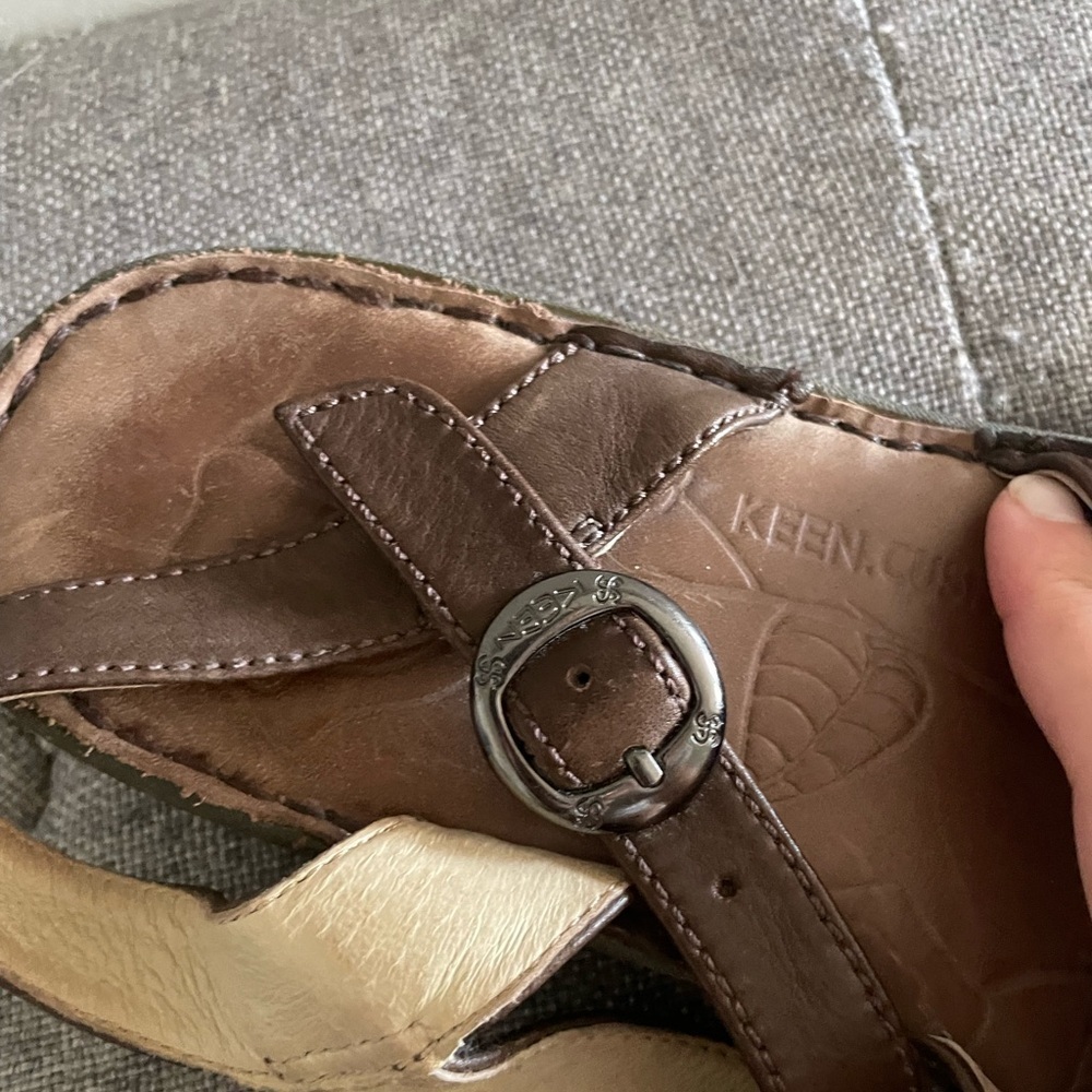 Keen Leather Sandals Stitching Camping Hiking Outdoor Comfort - Picture 7 of 7